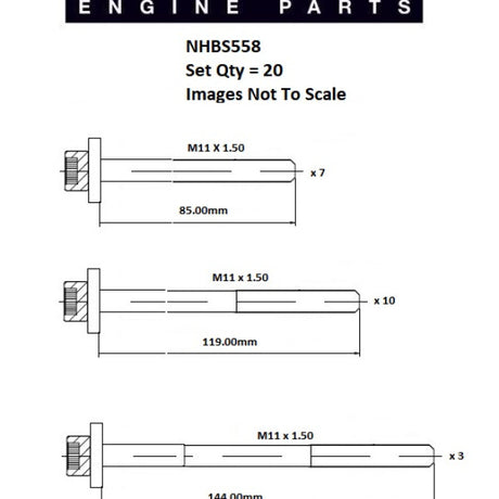 Head Bolt Set VOLKSWAGON AAA NHBS558 - FAI