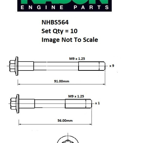 Head Bolt Set FIAT NHBS564 - FAI
