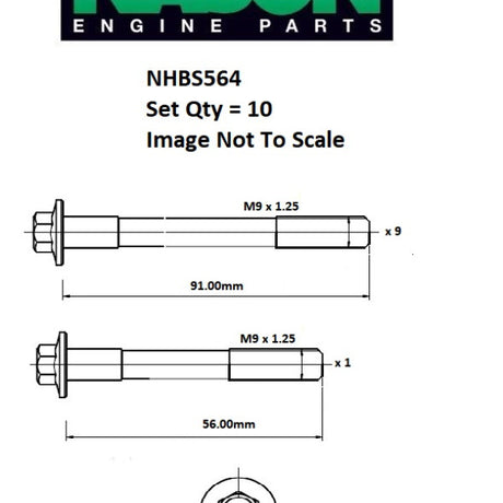 Head Bolt Set FIAT NHBS564 - FAI
