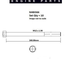 Head Bolt Set RENAULY J7R J7T NHBS566 - NASON