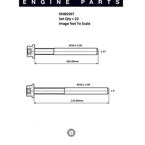 Head Bolt Set MERCEDES BENZ OM605 NHBS567 - NASON