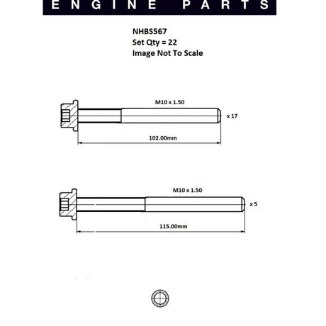 Head Bolt Set MERCEDES BENZ OM605 NHBS567 - Nason