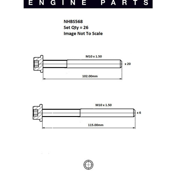 Head Bolt Set MERCEDES BENZ OM606 NHBS568 - NASON