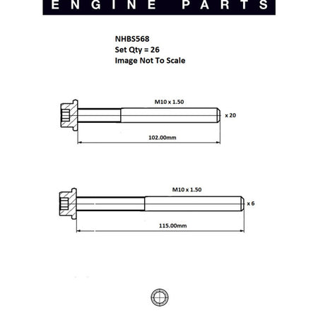 Head Bolt Set MERCEDES BENZ OM606 NHBS568 - Nason