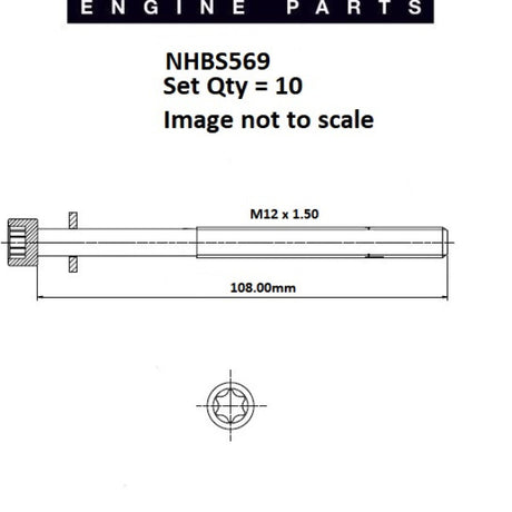Head Bolt Set RENAULT F7R NHBS569 - Nason