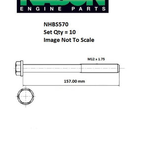 Head Bolt Set VOLVO B4204S B4184 NHBS570 - NASON