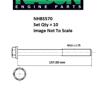 Head Bolt Set VOLVO B4204S B4184 NHBS570 - Nason