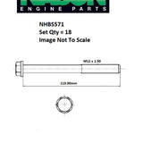 Head Bolt Set NISSAN L28 NHBS571 - Nason