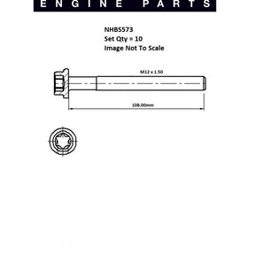 Head Bolt Set VOLVO B20F B18 D16 NHBS573 - FAI