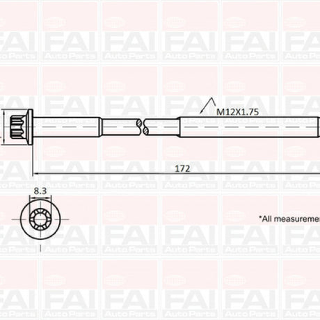 Head Bolt Set VOLKSWAGEN AMF ATL NHBS577 - FAI