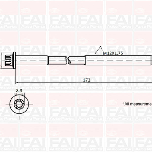 Head Bolt Set VOLKSWAGEN AMF ATL NHBS577 - FAI