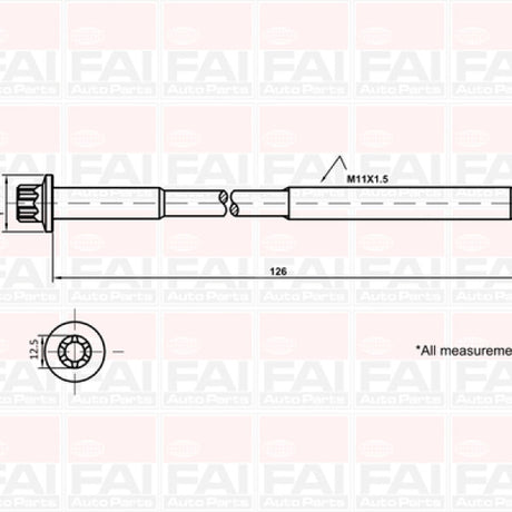 Head Bolt Set RENAULT K9K NHBS582 - FAI