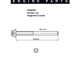 Head Bolt Set VOLKSWAGEN BCB NHBS584 - FAI