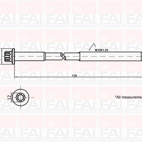 Head Bolt Set FIAT 169A 199B NHBS586 - FAI