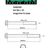 Head Bolt Set FIAT 128 138 149 NHBS590 - Nason
