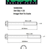 Head Bolt Set PEUGEOT XD3T NHBS596 - PAYEN