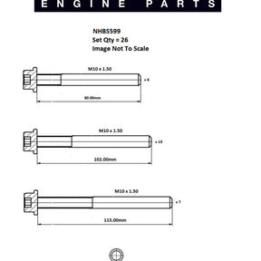 Head Bolt Set MERCEDES BENZ OM603 NHBS599 - PAYEN