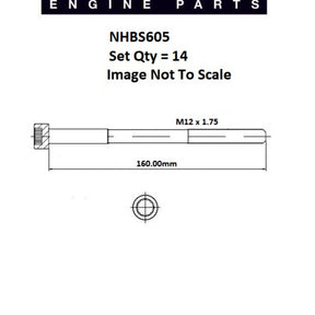 Head Bolt Set MERCEDES BENZ M104 NHBS605 - PAYEN