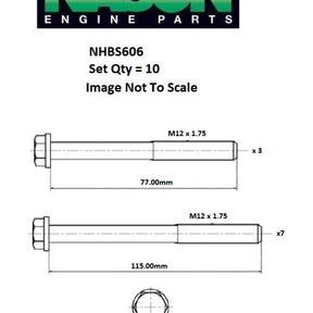 Head Bolt Set VOLVO B234F NHBS606 - PAYEN