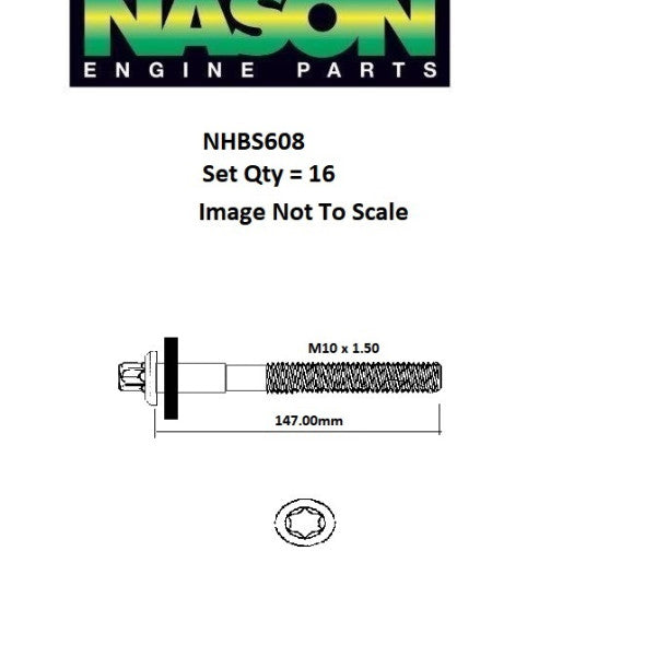 Head Bolt Set CITROEN/PEUGEOT ES9J NHBS608 - PAYEN