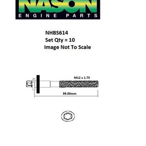 Head Bolt Set SAAB B204 NHBS614 - PAYEN