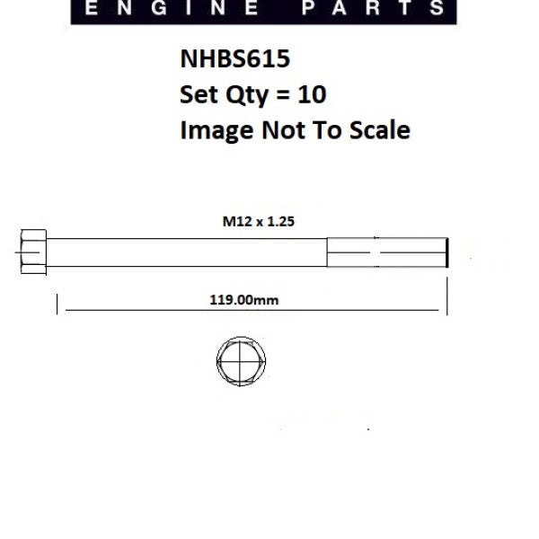 Head Bolt Set Mitsubishi 4G54 SOHC 8V NHBS615 - ENGINE PRO