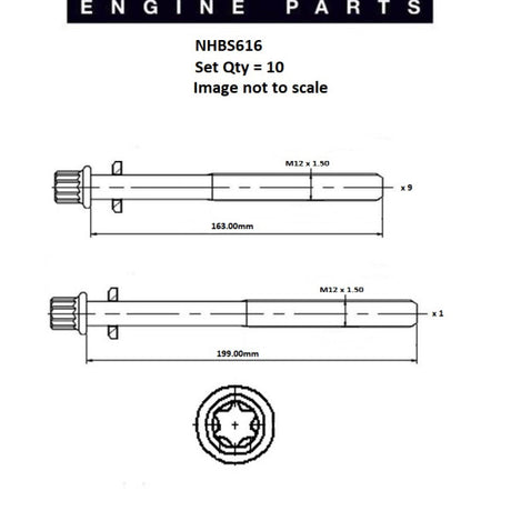 Head Bolt Set HONDA F20A4 F20A6 F22A3 H22/23 NHBS616 - Nason