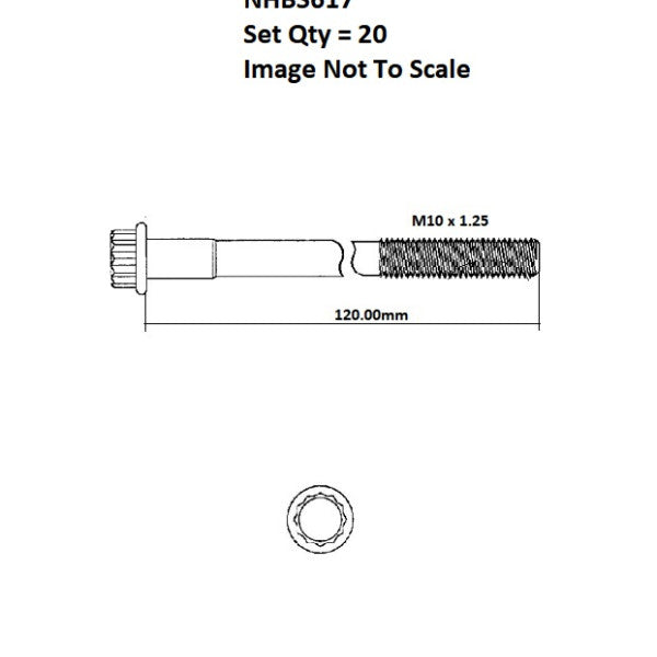 Head Bolt Set TOYOTA 2UZ-FE NHBS617 - VICTOR REINZ