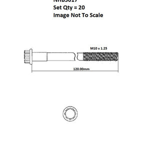Head Bolt Set TOYOTA 2UZ-FE NHBS617 - VICTOR REINZ