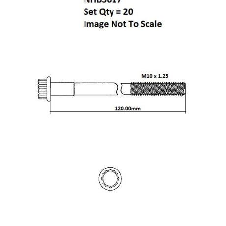 Head Bolt Set TOYOTA 2UZ-FE NHBS617 - VICTOR REINZ