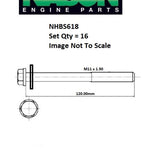 Head Bolt Set CHRYSLER 3.3L/3.8L V6 OHC 2V NHBS618 - ENGINE PRO