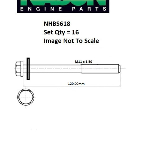 Head Bolt Set CHRYSLER 3.3L/3.8L V6 OHC 2V NHBS618 - ENGINE PRO