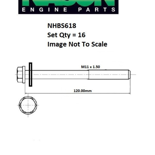 Head Bolt Set CHRYSLER 3.3L/3.8L V6 OHC 2V NHBS618 - ENGINE PRO