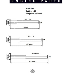 Head Bolt Set MERCEDES BENZ OM601 DIESEL NHBS624 - NASON