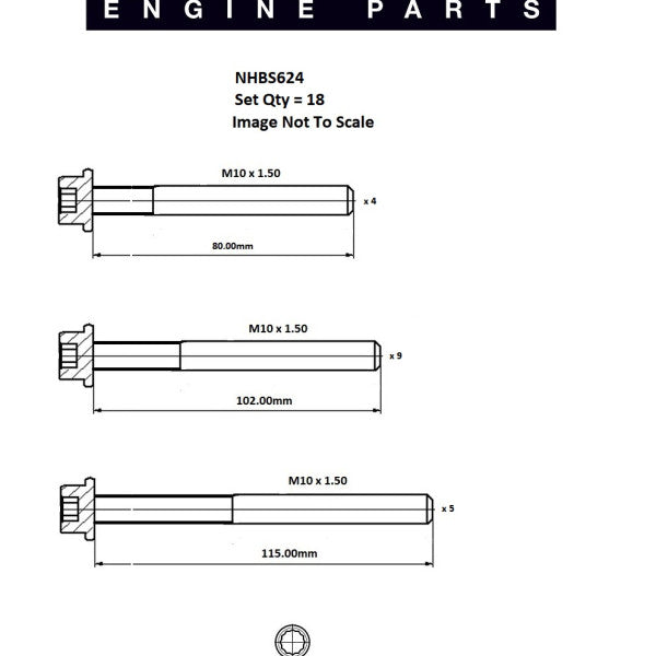 Head Bolt Set MERCEDES BENZ OM601 DIESEL NHBS624 - NASON