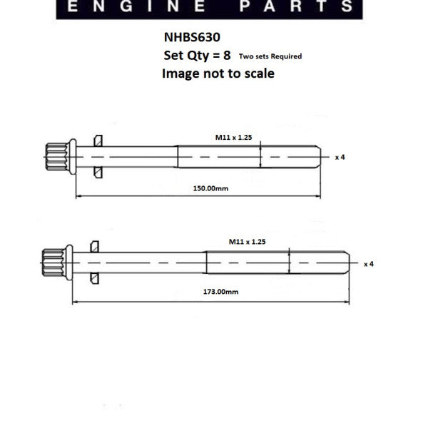 Head Bolt Set SUBARU EG33 6CYL DOHC NHBS630 - NASON