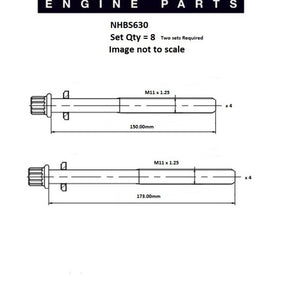 Head Bolt Set SUBARU EG33 6CYL DOHC NHBS630 - NASON