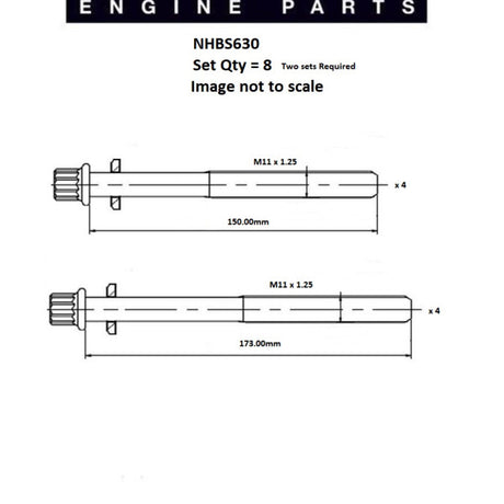 Head Bolt Set SUBARU EG33 6CYL DOHC NHBS630 - Nason
