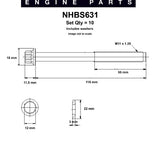 Head Bolt Set MITSUBISHI 4D68 4D68T NHBS631 - Nason