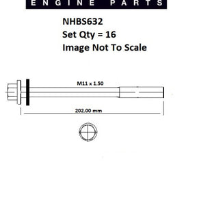 Head Bolt Set CHRYSLER 3.5L EGG V6 NHBS632 - FEL-PRO