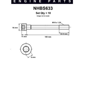 Head Bolt Set MITSUBISHI 4G15 4G32 4G37 NHBS633 - NASON