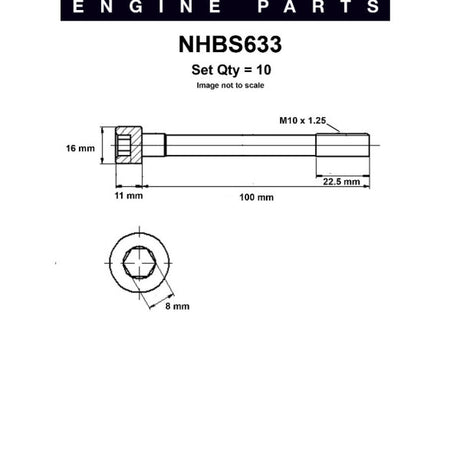 Head Bolt Set MITSUBISHI 4G15 4G32 4G37 NHBS633 - Nason