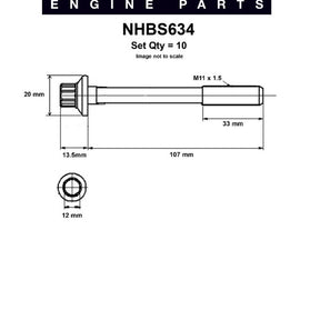 Head Bolt Set MAZDA B3 B6 BP NHBS634 - NASON