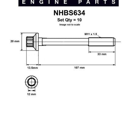 Head Bolt Set MAZDA B3 B6 BP NHBS634 - Nason