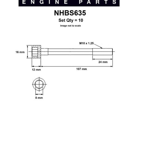 Head Bolt Set HYUNDAI G4EK GHEA NHBS635 - Nason