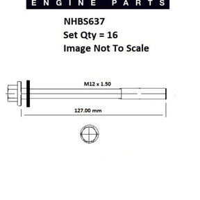 Head Bolt Set CHRYSLER 3.6L ERB NHBS637 - ENGINE PRO