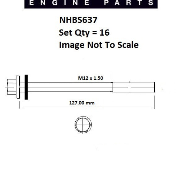 Head Bolt Set CHRYSLER 3.6L ERB NHBS637 - ENGINE PRO