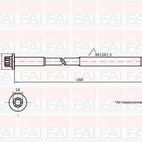 Head Bolt Set FORD LANDROVER 276DT 306DT NHBS638 - FAI