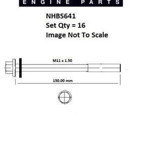 Head Bolt Set CHRYSLER EER 2.7L HEAD BOLTS NHBS641 - ENGINE PRO