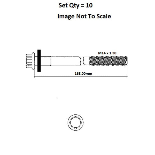 Head Bolt Set HYUNDAI D4HA D4HB D4HH NHBS645 - FAI